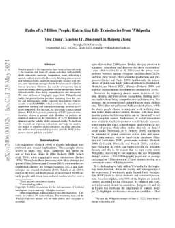 Paths of A Million People: Extracting Life Trajectories from Wikipedia