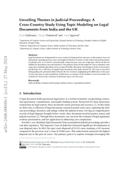 Unveiling Themes in Judicial Proceedings: A Cross-Country Study Using
  Topic Modeling on Legal Documents from India and the UK