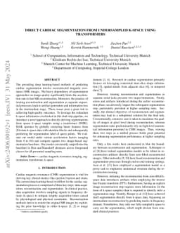 Direct Cardiac Segmentation from Undersampled K-space Using Transformers