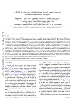 A-SDM: Accelerating Stable Diffusion through Model Assembly and Feature
  Inheritance Strategies