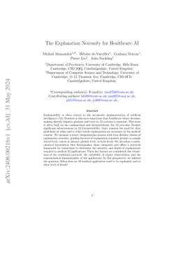 The Explanation Necessity for Healthcare AI