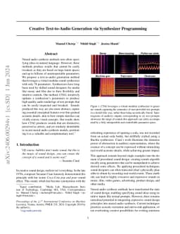 Creative Text-to-Audio Generation via Synthesizer Programming