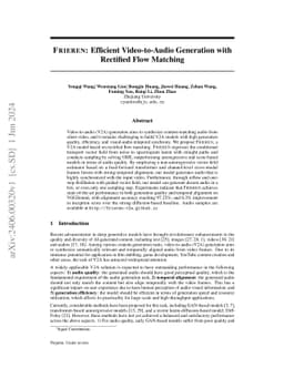 Frieren: Efficient Video-to-Audio Generation Network with Rectified Flow Matching