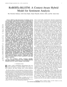 RoBERTa-BiLSTM: A Context-Aware Hybrid Model for Sentiment Analysis