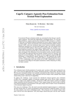 CapeX: Category-Agnostic Pose Estimation from Textual Point Explanation