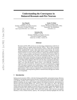 Understanding the Convergence in Balanced Resonate-and-Fire Neurons