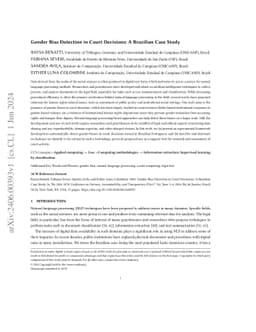 Gender Bias Detection in Court Decisions: A Brazilian Case Study
