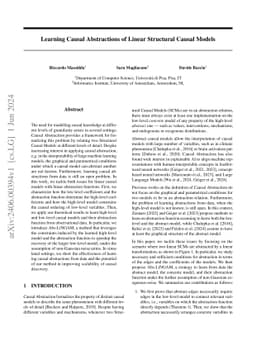 Learning Causal Abstractions of Linear Structural Causal Models
