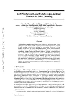 GLCAN: Global-Local Collaborative Auxiliary Network for Local Learning