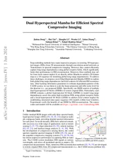 Dual Hyperspectral Mamba for Efficient Spectral Compressive Imaging