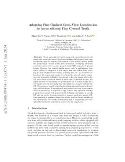 Adapting Fine-Grained Cross-View Localization to Areas without Fine
  Ground Truth