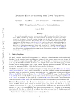 Optimistic Rates for Learning from Label Proportions