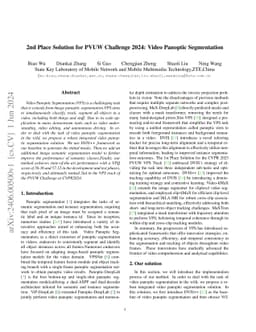 2nd Place Solution for PVUW Challenge 2024: Video Panoptic Segmentation