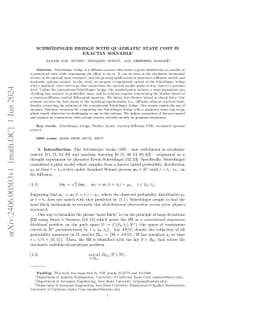 Schrödinger Bridge with Quadratic State Cost is Exactly Solvable