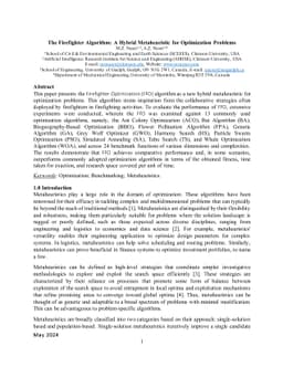 The Firefighter Algorithm: A Hybrid Metaheuristic for Optimization
  Problems