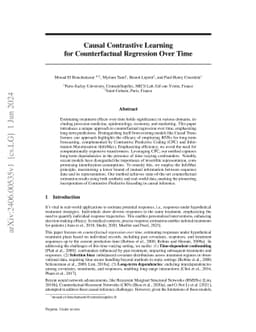 Causal Contrastive Learning for Counterfactual Regression Over Time