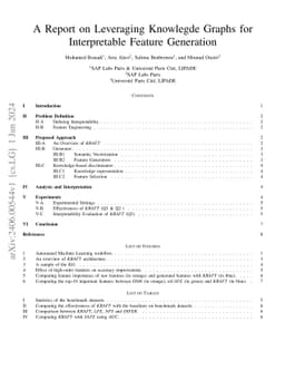 Leveraging Knowlegde Graphs for Interpretable Feature Generation
