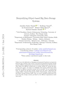 Demystifying Object-based Big Data Storage Systems