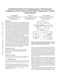 Graph Neural Network Training Systems: A Performance Comparison of
  Full-Graph and Mini-Batch