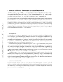 A Blueprint Architecture of Compound AI Systems for Enterprise