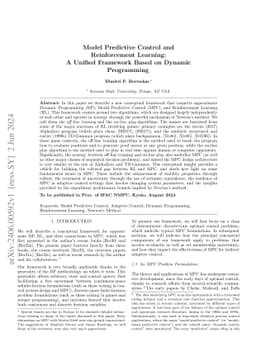 Model Predictive Control and Reinforcement Learning: A Unified Framework
  Based on Dynamic Programming