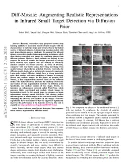 Diff-Mosaic: Augmenting Realistic Representations in Infrared Small
  Target Detection via Diffusion Prior