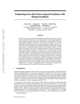 Enhancing Zero-shot Text-to-Speech Synthesis with Human Feedback