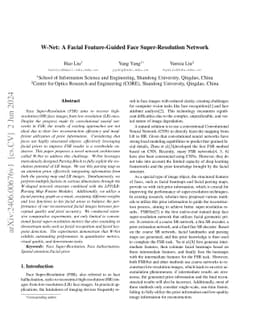 W-Net: A Facial Feature-Guided Face Super-Resolution Network