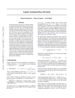 Logistic Variational Bayes Revisited