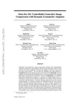 Once-for-All: Controllable Generative Image Compression with Dynamic
  Granularity Adaption