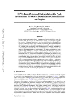 IENE: Identifying and Extrapolating the Node Environment for
  Out-of-Distribution Generalization on Graphs