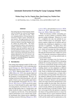 Automatic Instruction Evolving for Large Language Models