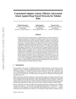 Constrained Adaptive Attack: Effective Adversarial Attack Against Deep
  Neural Networks for Tabular Data