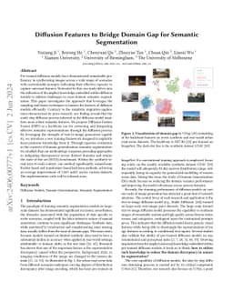 Diffusion Features to Bridge Domain Gap for Semantic Segmentation