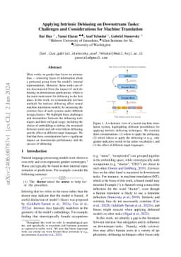 Applying Intrinsic Debiasing on Downstream Tasks: Challenges and
  Considerations for Machine Translation