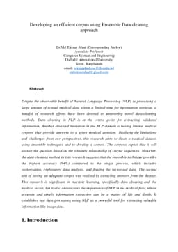 Developing an efficient corpus using Ensemble Data cleaning approach