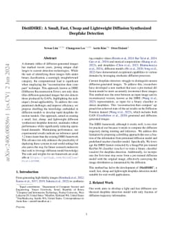 DistilDIRE: A Small, Fast, Cheap and Lightweight Diffusion Synthesized
  Deepfake Detection
