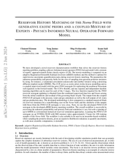 Reservoir History Matching of the Norne field with generative exotic
  priors and a coupled Mixture of Experts -- Physics Informed Neural Operator
  Forward Model