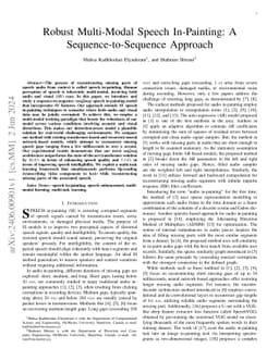 Robust Multi-Modal Speech In-Painting: A Sequence-to-Sequence Approach