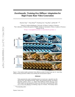 ZeroSmooth: Training-free Diffuser Adaptation for High Frame Rate Video
  Generation