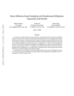 Faster Diffusion-based Sampling with Randomized Midpoints: Sequential
  and Parallel