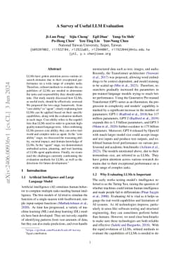 A Survey of Useful LLM Evaluation
