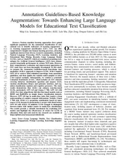 Annotation Guidelines-Based Knowledge Augmentation: Towards Enhancing
  Large Language Models for Educational Text Classification