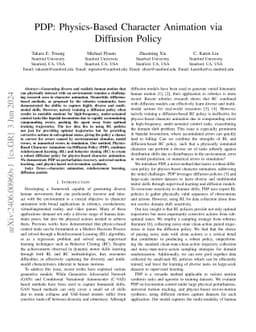 PDP: Physics-Based Character Animation via Diffusion Policy