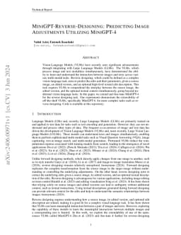 MiniGPT-Reverse-Designing: Predicting Image Adjustments Utilizing
  MiniGPT-4