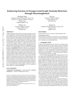Enhancing Fairness in Unsupervised Graph Anomaly Detection through Disentanglement