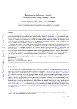 Distributional Refinement Network: Distributional Forecasting via Deep
  Learning
