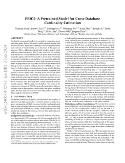 PRICE: A Pretrained Model for Cross-Database Cardinality Estimation