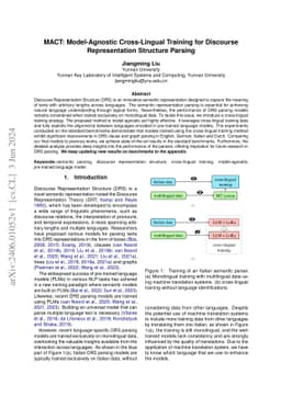 MACT: Model-Agnostic Cross-Lingual Training for Discourse Representation
  Structure Parsing