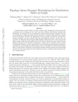 Topology-Aware Dynamic Reweighting for Distribution Shifts on Graph